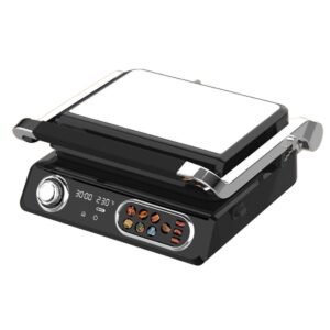 Premium Stainless Steel Contact Grill - 180° Adjustable Double-Sided BBQ & Panini Press