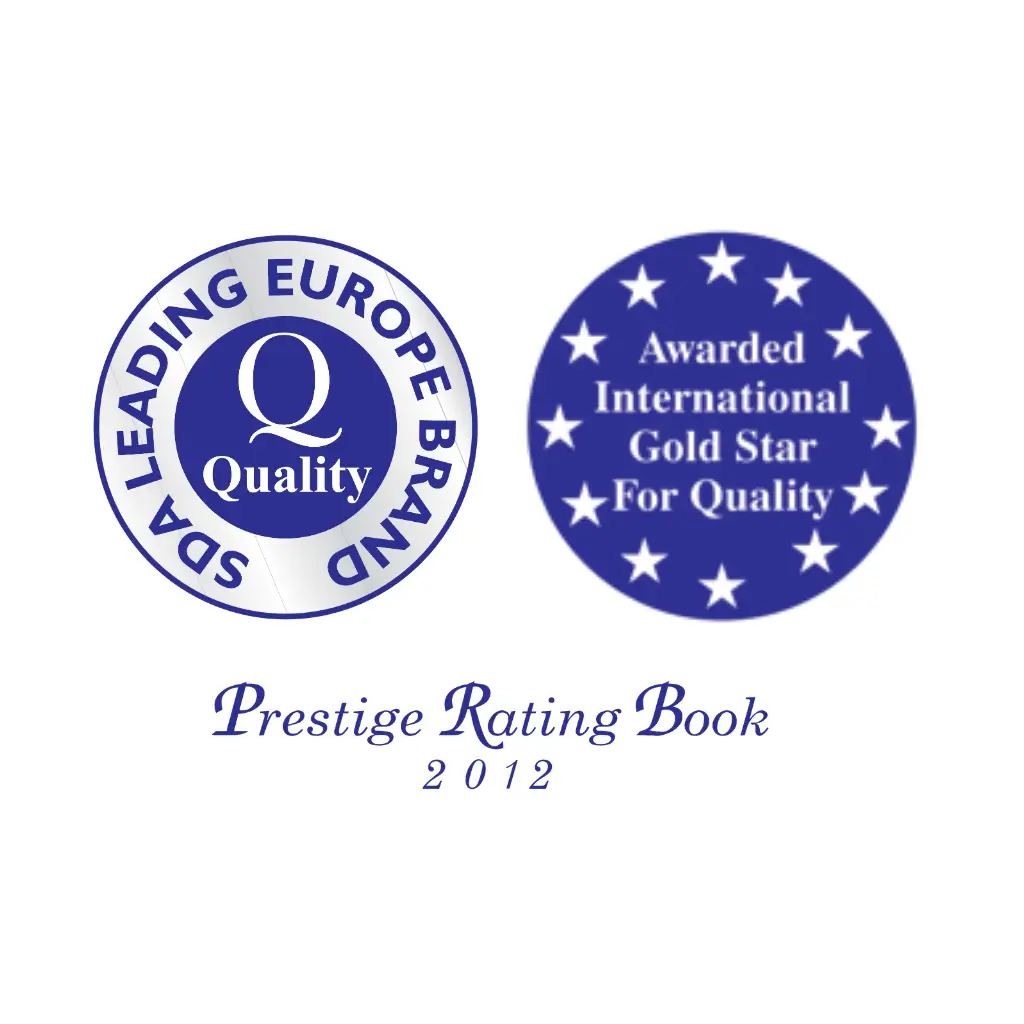 SDA Leading Europe Brand and International Gold Star for Quality, Prestige Rating Book 2012
